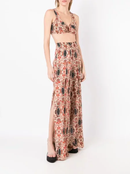 Květinový zkrácený top Amir Slama s potiskem