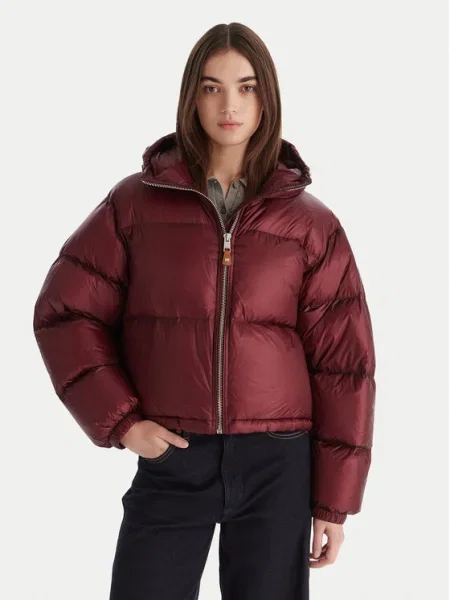 Tommy Hilfiger Пухено яке бордо