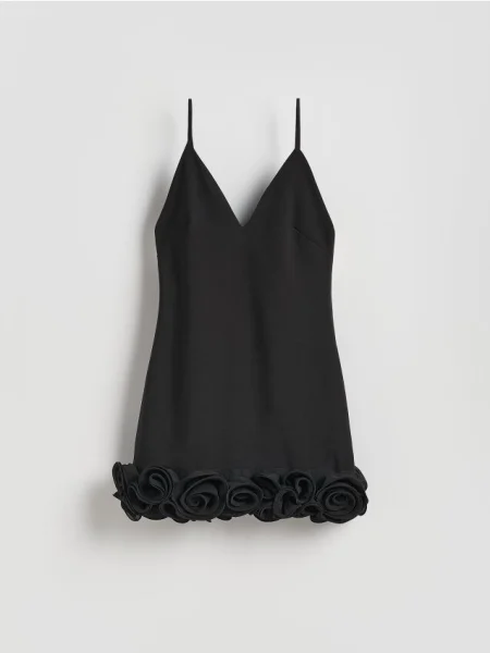 Reserved Плаття з декоративною аплікацією чорний