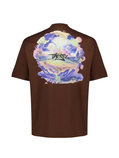 Tricou Diesel cu autograf maro