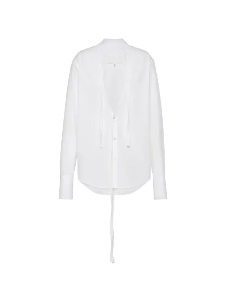 Cămașă Maison Margiela cu decolteu în V alb