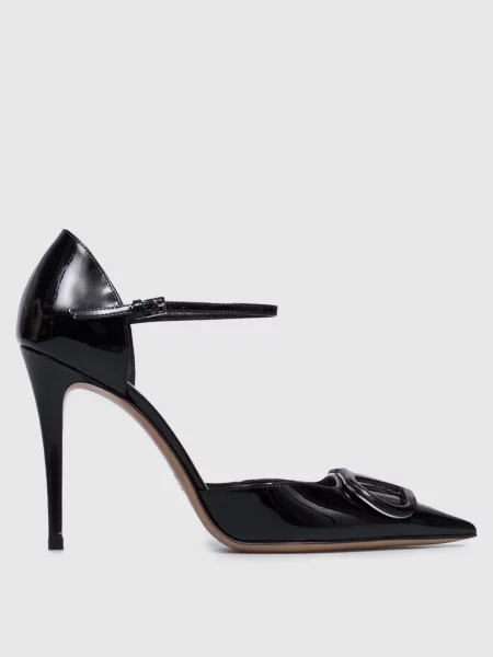 Кожаные лаковые туфли Valentino черные