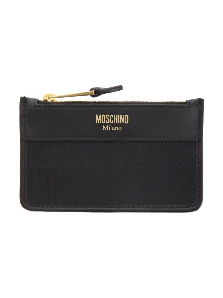 Portfel Moschino z logo czarny