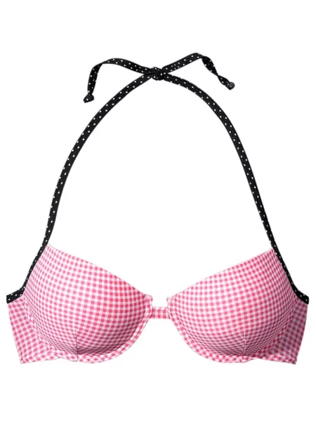 BUFFALO Sutien costum de baie roz deschis / negru alb