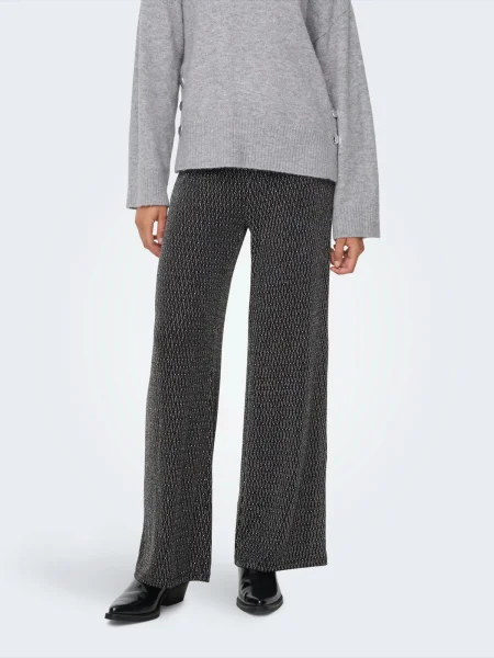 ONLY Pantaloni ONLCAROL / argintiu negru