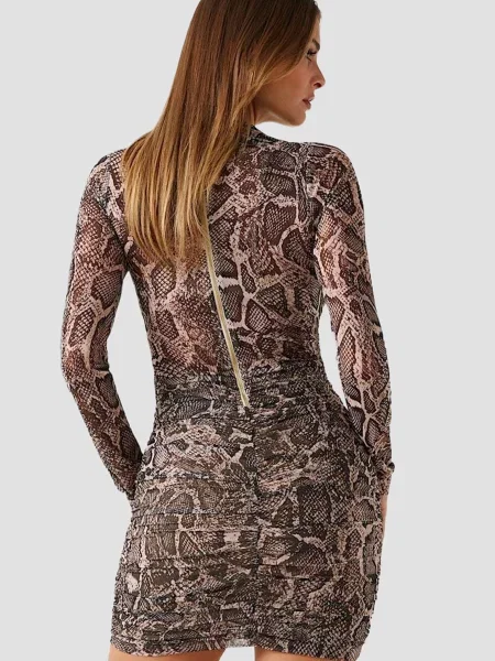 Платье миди Guess коричневое