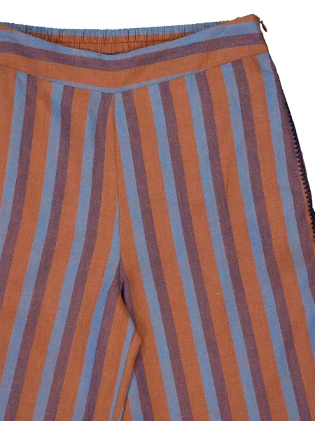 Pantaloni Paula cu dungi albastru