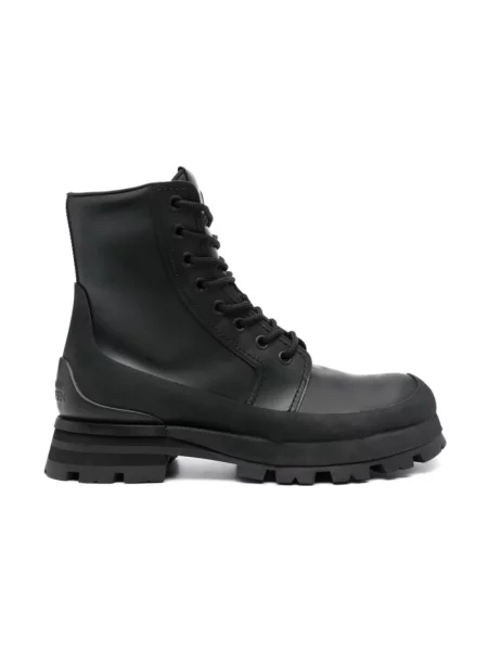 Botki Alexander Mcqueen skórzane czarne