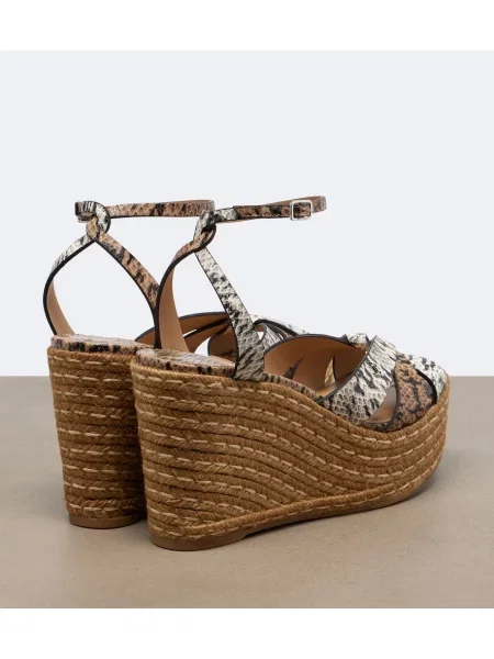 Espadrile Jimmy Choo din piele cu imagine cu model piele de șarpe