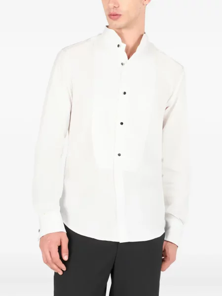 Плисирана риза Roberto Cavalli бяло