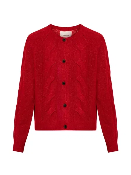 Cardigan Lisa Yang tricotate roșu