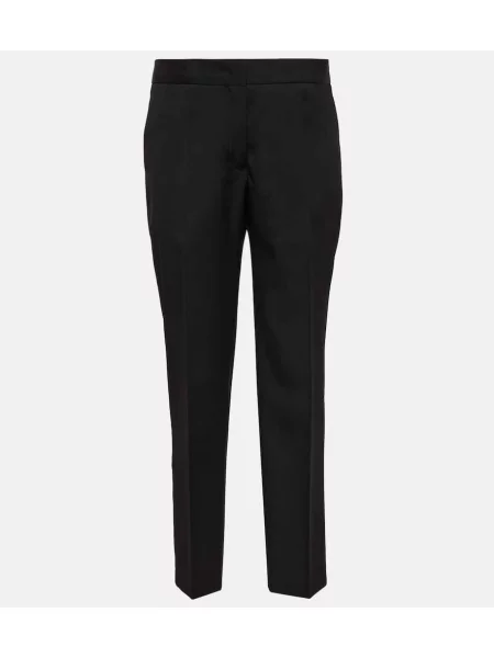 Pantaloni Jil Sander de lână negru