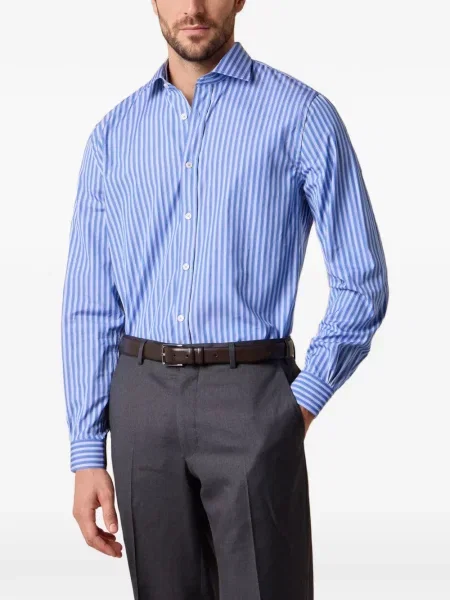Cămașă Brooks Brothers din poplin albastru