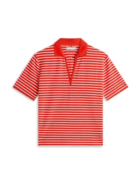 TOMMY HILFIGER Tričko červená bílá