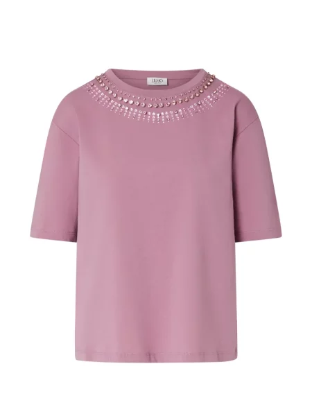 Tricou Liu Jo cu broderie roz