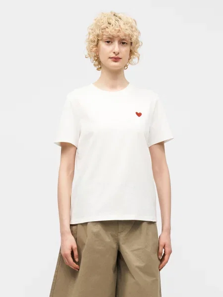 PIECES Tricou PCMila roșu / natural alb