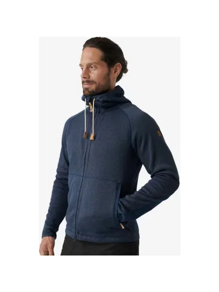 Granatowa bluza Fjällräven Övik Fleece S niebieska