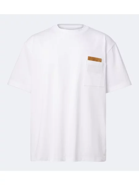 Tricou Bottega Veneta din jerseu alb