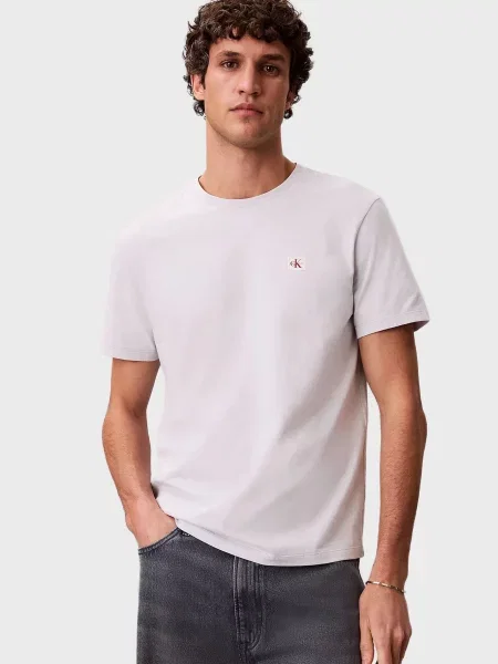 Класична футболка Calvin Klein Jeans з джерсі сіра