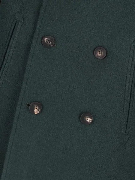 Palton Camplin cu două rânduri de nasturi verde