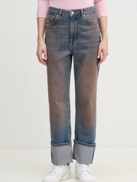 Дънки Sisley с висока талия синьо