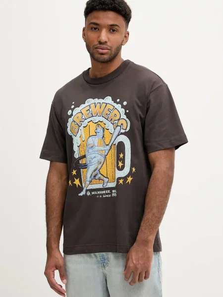 47 brand póló nyomott mintás MLB Milwaukee Brewers Sigma szürke