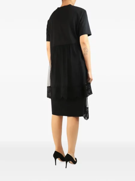 Rochie midi Simone Rocha din dantelă negru