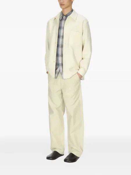 Риза Auralee от туид бяло