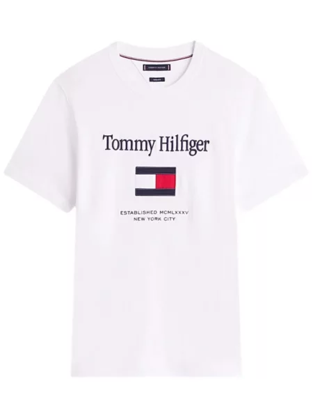 Μικρός μπλούζα Tommy Hilfiger με κέντημα λευκό