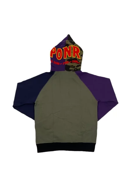 Hanorac cu glugă A Bathing Ape® cu autograf violet