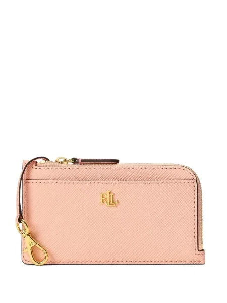 Portofel Lauren Ralph Lauren din piele cu autograf roz
