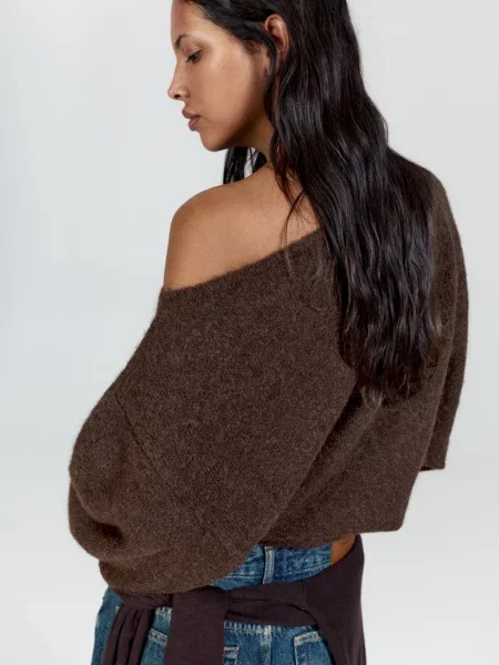 Pull&Bear Pulover închis maro