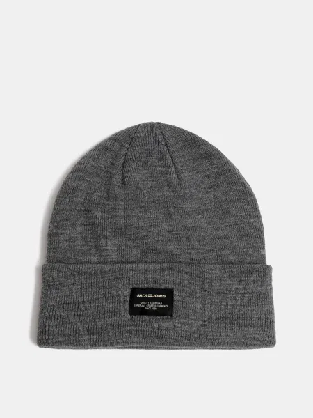 JACK & JONES Sapka DNA melír / fekete / fehér szürke