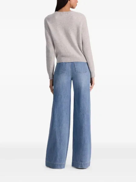 Pulover Alice + Olivia cu decolteu rotund gri