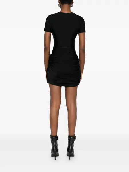 Rochie midi Medeea până la genunchi de costum negru