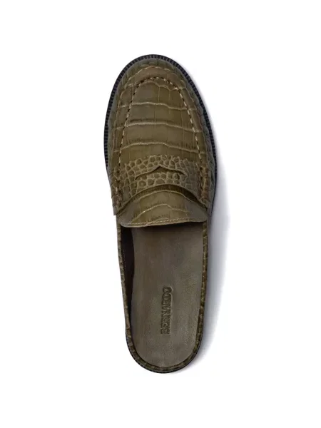Papuci tip mules Bernardo verde
