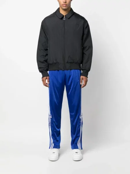 Spodnie Adidas ocieplane w paski czarne