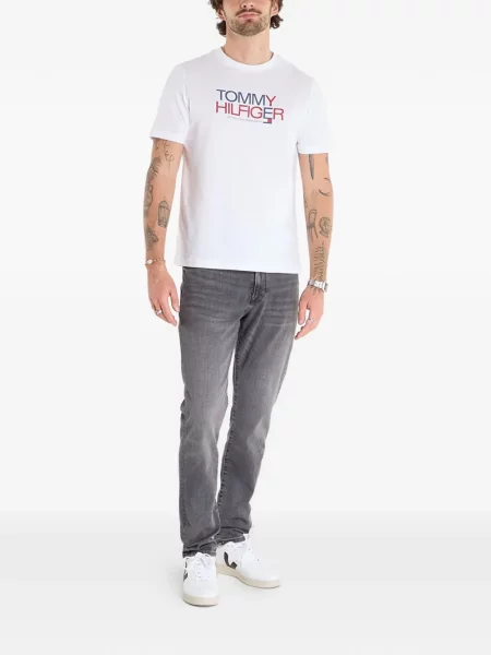 Tricou Tommy Hilfiger cu imagine alb