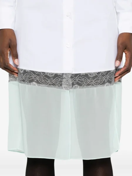 Rochie tip cămașă Coperni de costum alb