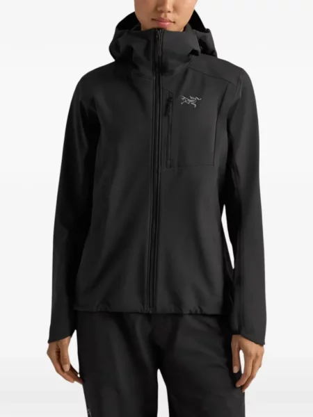 Geacă Arc'teryx cu glugă negru