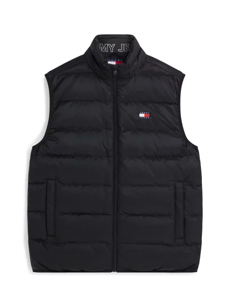 Tommy Jeans Vestă Lightweight Packable Ripstop Down Gilet' negru