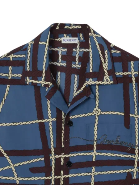 Cămașă Burberry în carouri albastru