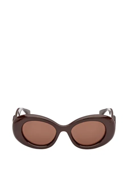 Ochelari de soare Max Mara Eyewear cu autograf maro