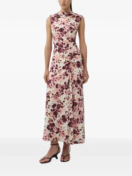 Rochie midi Simkhai cu model floral cu imagine din jerseu