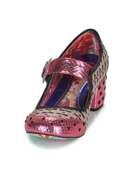 Pantofi Irregular Choice cu cataramă roz