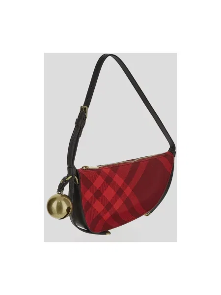 Torebka Burberry wełniana czerwona