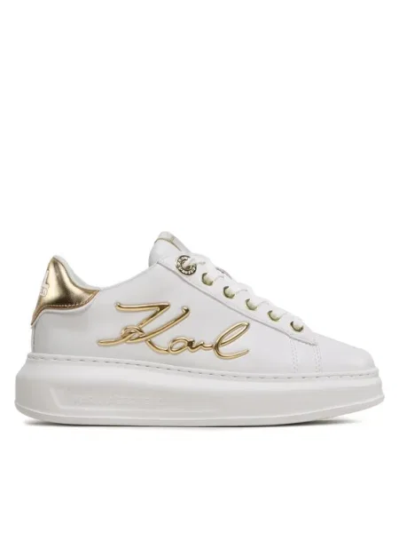Sneakerși Karl Lagerfeld din piele alb