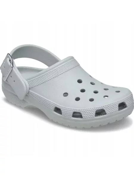 Crocs Chodaki Classic Metallic Buckle Clog szare