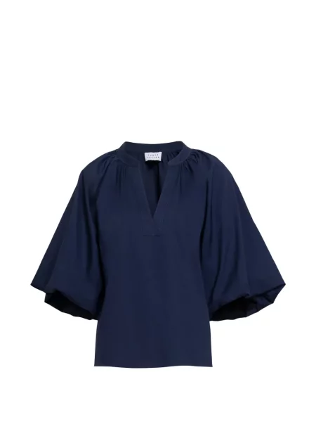 Bluzka Tanya Taylor z dekoltem w serek niebieska