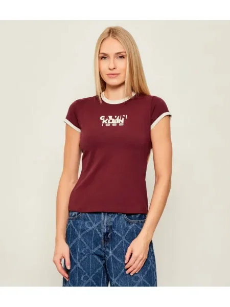 Calvin Klein Jeans Tricou bordo